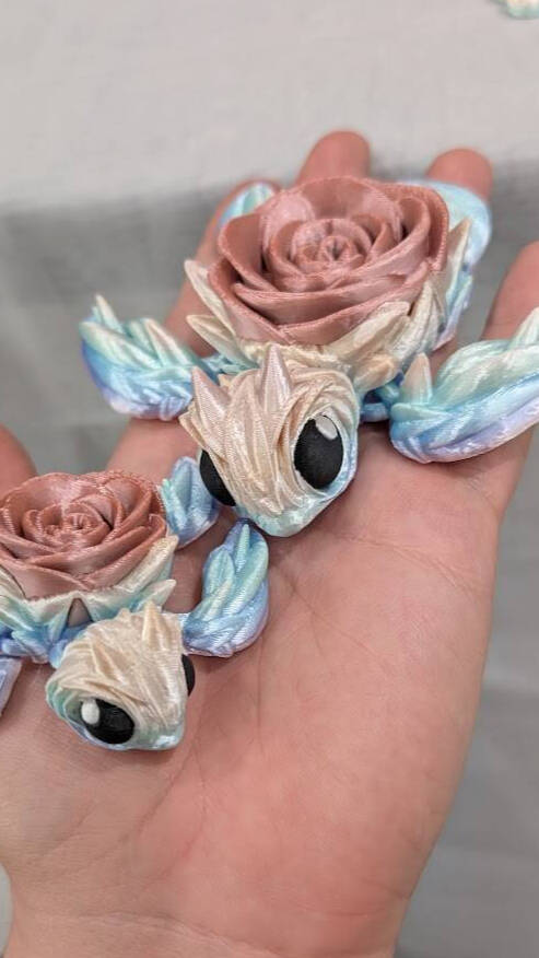 3D-printed rose turtle